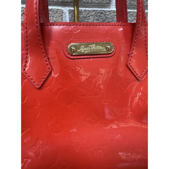 Louis Vuitton Wilshire Monogram Shoulder Bag PM Red Leather - Picture 3 of 7